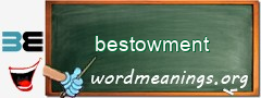 WordMeaning blackboard for bestowment